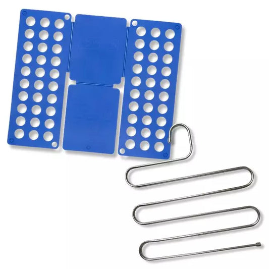 Combo Doblador Ropa + Percha pantalones