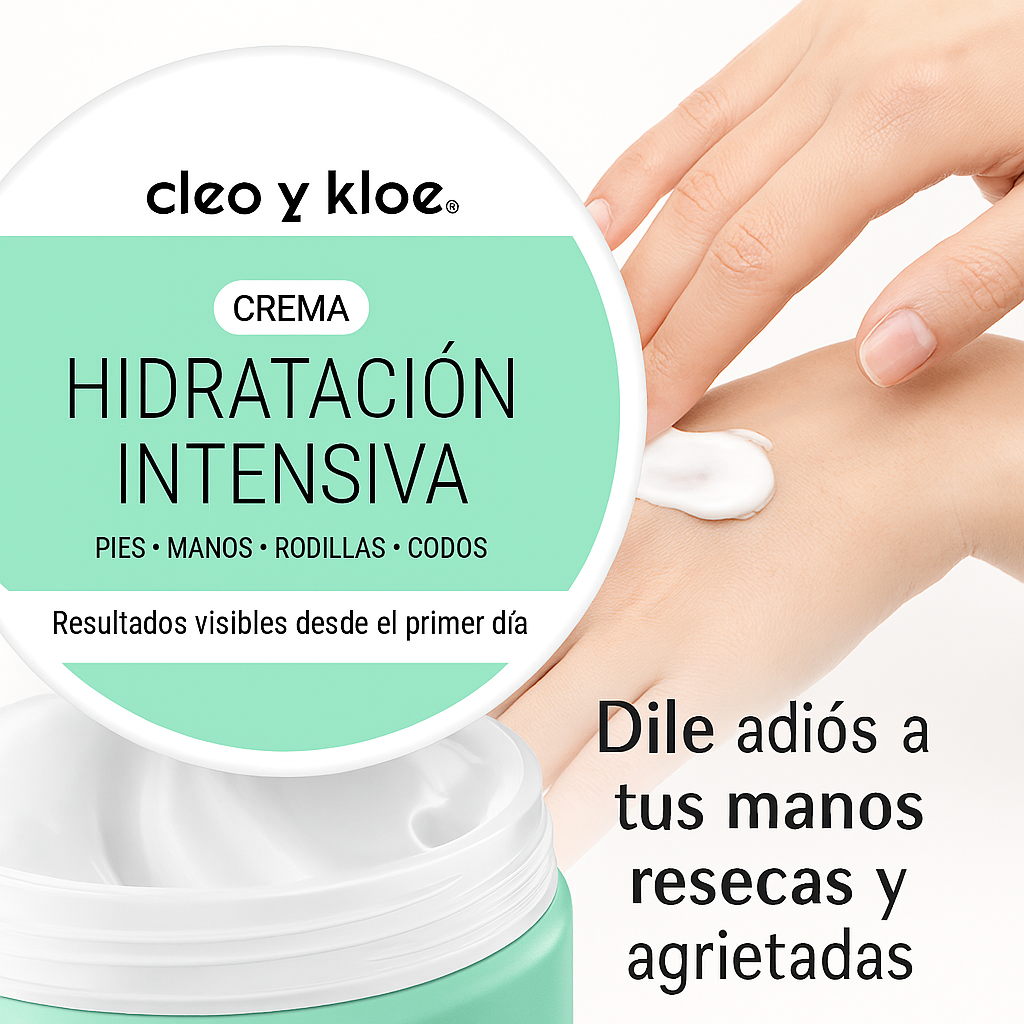 Crema Hidratación Intensiva - 5 oz - Cleo y Kloe (reparadora de manos)