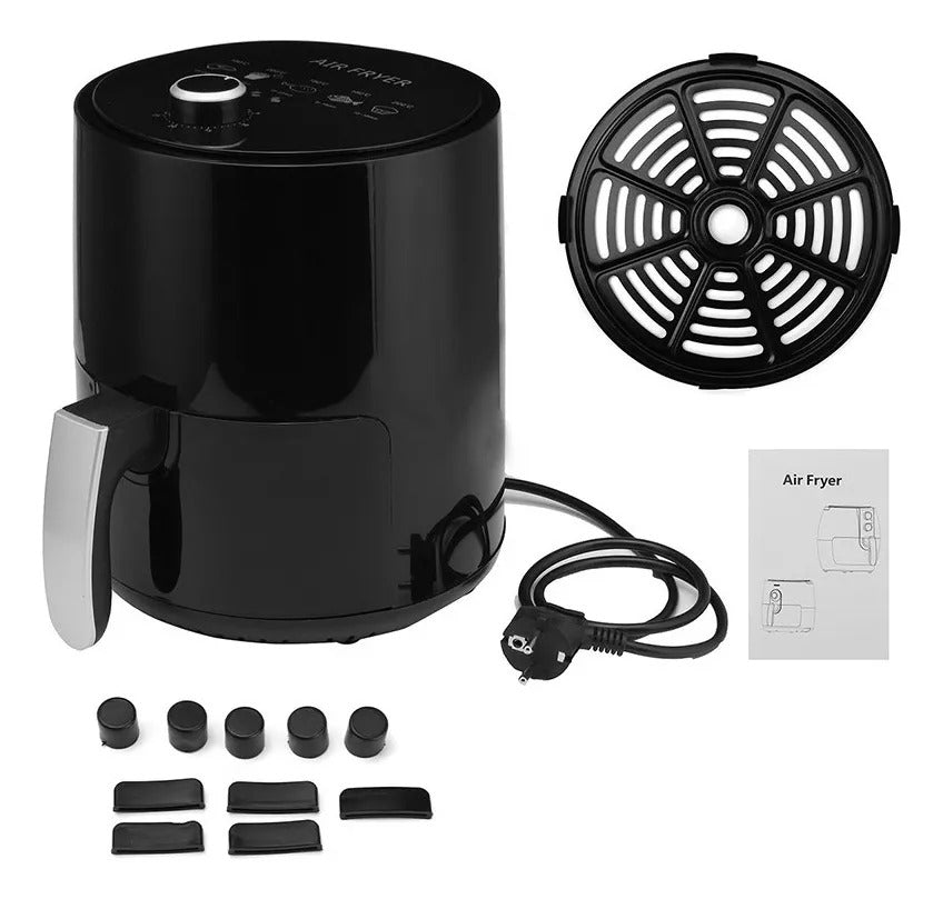 Combo Air Fryer + Accesorios (Freidora de Aire de 4 Litros + Gratis Spray de aceite y Protectores de silicona)