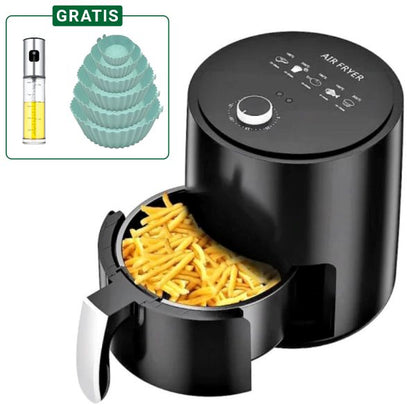 Combo Air Fryer + Accesorios (Freidora de Aire de 4 Litros + Gratis Spray de aceite y Protectores de silicona)