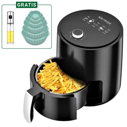 Combo Air Fryer + Accesorios (Freidora de Aire de 4 Litros + Gratis Spray de aceite y Protectores de silicona)