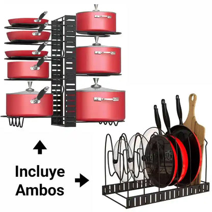 OrdenaTrastes® - Rack para organizar tus ollas, sartenes y tapas